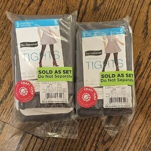 No Nonsense Steel Color Super Opaque Control Top Tights Set - 4 Pairs Size Small